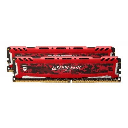 Модуль памяті для компютера DDR4 16GB (2x8GB) 2666 MHz Ballistix Sport LT Micron (BLS2C8G4D26BFSEK)