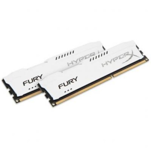 Модуль памяті для компютера DDR4 16GB (2x8GB) 3200 MHz HyperX FURY White Kingston Fury (ex.HyperX) (HX432C18FW2K2/16)