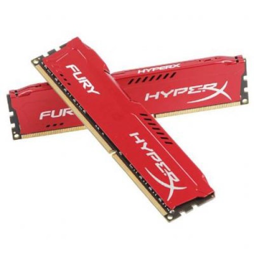 Модуль памяті для компютера DDR4 16GB (2x8GB) 3466 MHz HyperX FURY Red Kingston Fury (ex.HyperX) (HX434C19FR2K2/16)