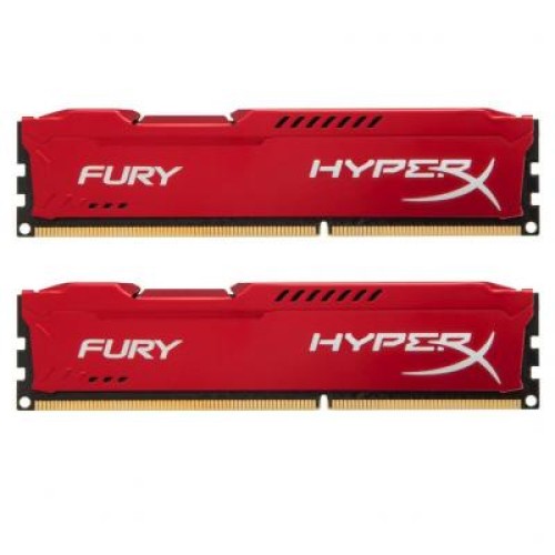 Модуль памяті для компютера DDR4 16GB (2x8GB) 3466 MHz HyperX FURY Red Kingston Fury (ex.HyperX) (HX434C19FR2K2/16)