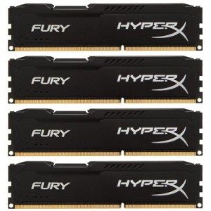 Модуль памяті для компютера DDR4 32GB (4x8GB) 2933 MHz HyperX FURY Black Kingston Fury (ex.HyperX) (HX429C17FB2K4/32)