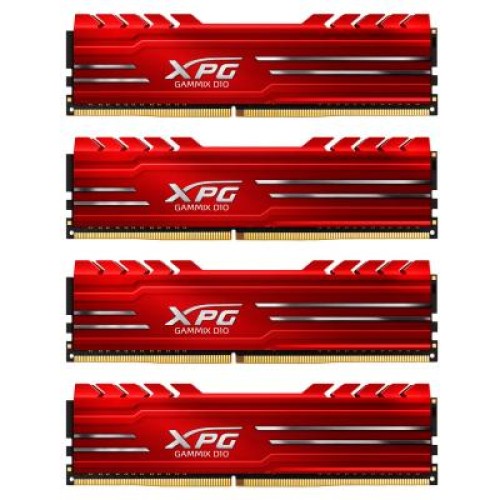 Модуль памяті для компютера DDR4 16GB (4x4GB) 3000 MHz XPG Gammix D10 Red ADATA (AX4U3000W4G16-QRG)