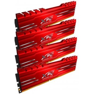 Модуль памяті для компютера DDR4 16GB (4x4GB) 2666 MHz XPG Gammix D10 Red ADATA (AX4U2666W4G16-QRG)