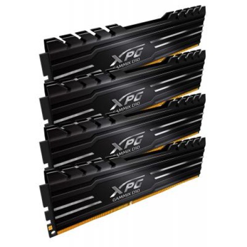 Модуль памяті для компютера DDR4 16GB (4x4GB) 2666 MHz XPG Gammix D10 Black ADATA (AX4U2666W4G16-QBG)