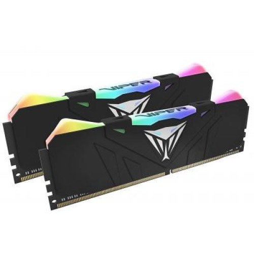 Модуль памяті для компютера DDR4 16GB (2x8GB) 2666 MHz Viper RGB Black Patriot (PVR416G266C5K)