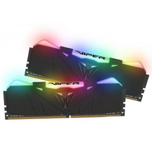 Модуль памяті для компютера DDR4 16GB (2x8GB) 2666 MHz Viper RGB Black Patriot (PVR416G266C5K)