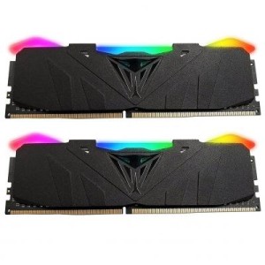 Модуль памяті для компютера DDR4 16GB (2x8GB) 2666 MHz Viper RGB Black Patriot (PVR416G266C5K)