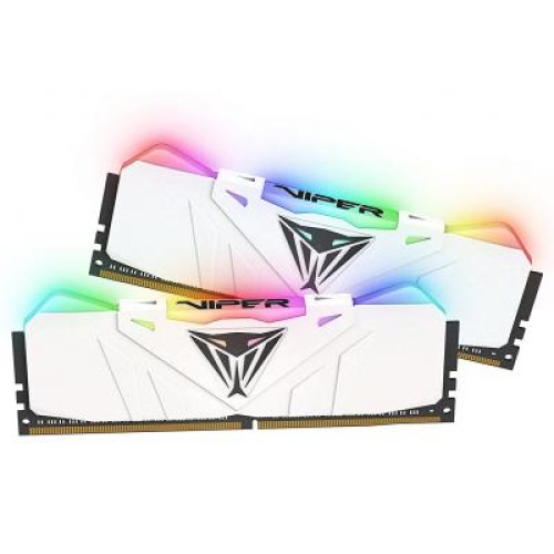 Модуль памяті для компютера DDR4 16GB (2x8GB) 2666 MHz Viper RGB White Patriot (PVR416G266C5KW)