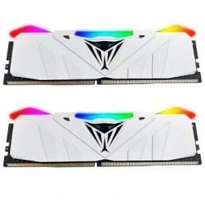 Модуль памяті для компютера DDR4 16GB (2x8GB) 2666 MHz Viper RGB White Patriot (PVR416G266C5KW)