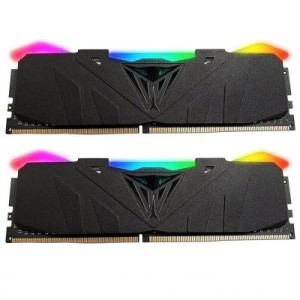 Модуль памяті для компютера DDR4 16GB (2x8GB) 3200 MHz Viper RGB Black Patriot (PVR416G320C6K)