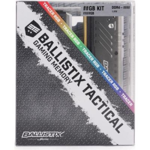 Модуль памяті для компютера DDR4 8GB 3000 MHz Ballistix Tactical Tracer RGB Micron (BLT8G4D30BET4K)