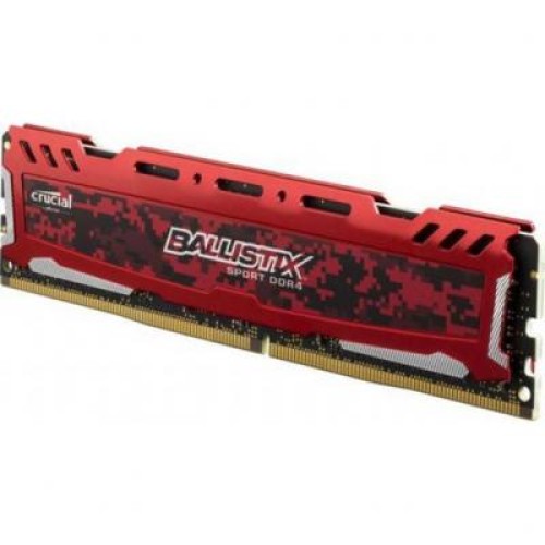 Модуль памяті для компютера DDR4 8GB 2666 MHz Ballistix Sport LT Red Micron (BLS8G4D26BFSE)