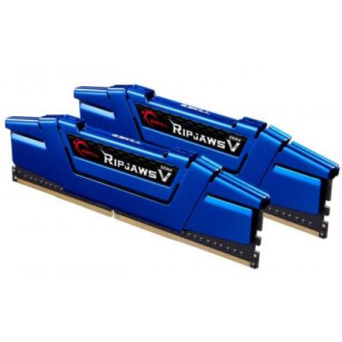 Модуль памяті для компютера DDR4 16GB (2x8GB) 2666 MHz RipjawsV Blue G.Skill (F4-2666C15D-16GVB)