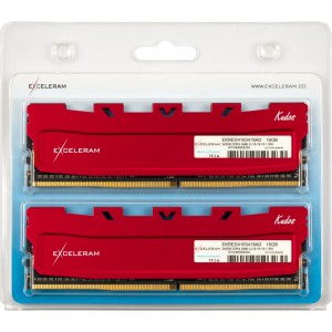 Модуль памяті для компютера DDR4 16GB (2x8GB) 3466 MHz Kudos Red eXceleram (EKRED4163418AD)