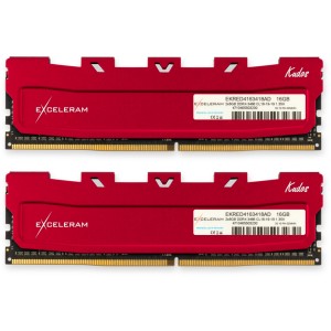 Модуль памяті для компютера DDR4 16GB (2x8GB) 3466 MHz Kudos Red eXceleram (EKRED4163418AD)