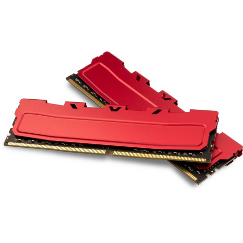 Модуль памяті для компютера DDR4 16GB (2x8GB) 3200 MHz Kudos Red eXceleram (EKRED4163217AD)