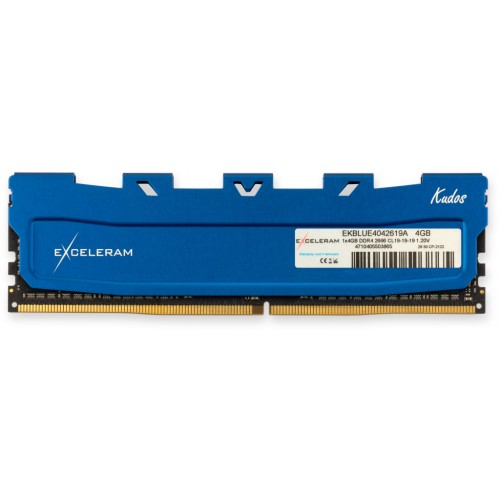 Модуль памяті для компютера DDR4 4GB 2666 MHz Kudos Blue eXceleram (EKBLUE4042619A)