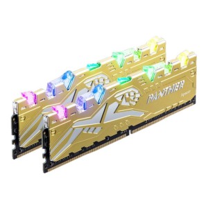 Модуль памяті для компютера DDR4 16GB (2x8GB) 2666 MHz Panther Rage RGB Silver-Golden Apacer (EK.16G2V.GQMK2)
