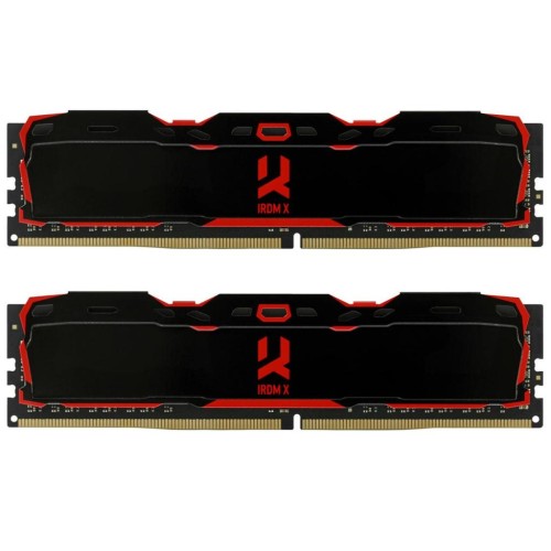 Модуль памяті для компютера DDR4 16GB (2x8GB) 3200 MHz Iridium X Black Goodram (IR-X3200D464L16S/16G)