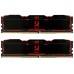 Модуль памяті для компютера DDR4 16GB (2x8GB) 3200 MHz Iridium X Black Goodram (IR-X3200D464L16S/16G)