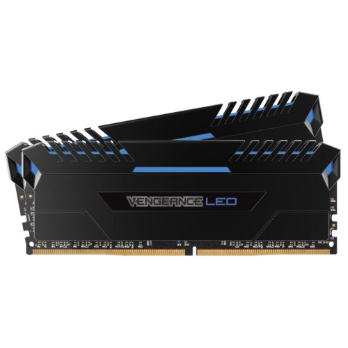 Модуль памяті для компютера DDR4 16GB (2x8GB) 3000 MHz Vengeance Led Blue Corsair (CMU16GX4M2D3000C16B)