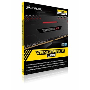 Модуль памяті для компютера DDR4 16GB (2x8GB) 3000 MHz Vengeance Led Red Corsair (CMU16GX4M2D3000C16R)