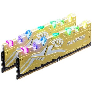 Модуль памяті для компютера DDR4 16GB (2x8GB) 3000 MHz Panther Rage RGB Silver-Golden Apacer (EK.16G2Z.GJMK2)
