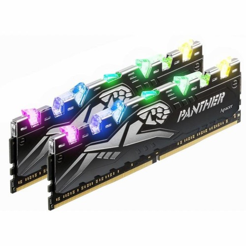 Модуль памяті для компютера DDR4 16GB (2x8GB) 2666 MHz Panther Rage RGB Silver Apacer (EK.16GAV.GQNK2)