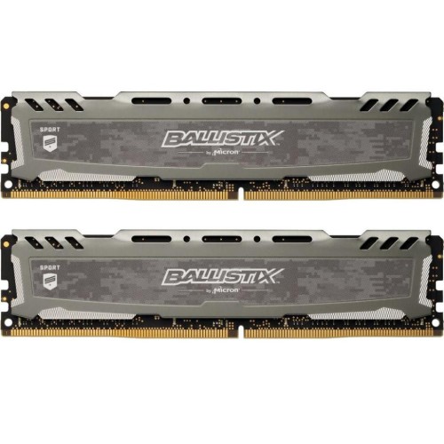 Модуль памяті для компютера DDR4 8GB (2x4GB) 2400 MHz Ballistix Sport Grey Micron (BLS2K4G4D240FSB)