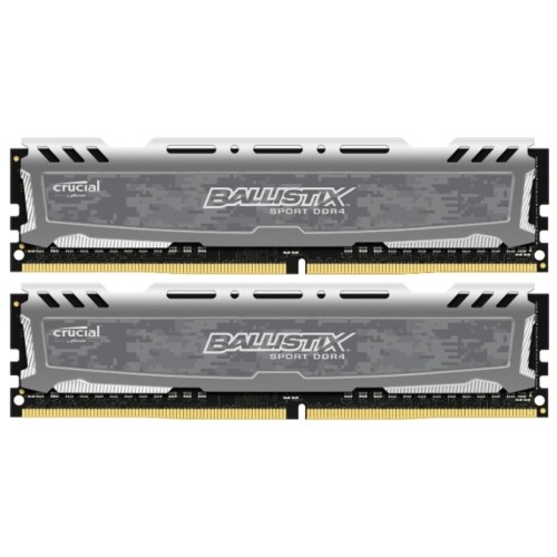 Модуль памяті для компютера DDR4 16GB (2x8GB) 2666 MHz Ballistix Sport Micron (BLS2K8G4D26BFSBK)