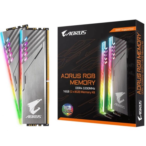 Модуль памяті для компютера DDR4 16GB (2x8GB) 3200 MHz Fusion GIGABYTE (GP-AR32C16S8K2HU416R)