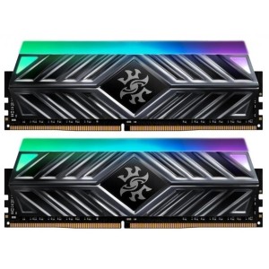 Модуль памяті для компютера DDR4 16GB (2x8GB) 3200 MHz Spectrix D41 Titanium Gray ADATA (AX4U320038G16-DT41AX4U320038G16-DT41)