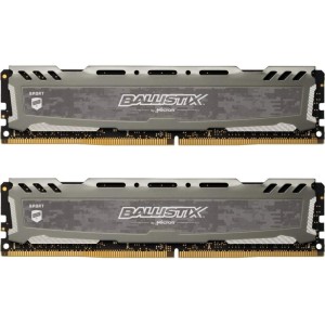 Модуль памяті для компютера DDR4 32GB (2x16GB) 3000 MHz Ballistix Sport LT Gray Micron (BLS2K16G4D30AESB)