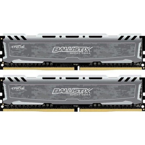 Модуль памяті для компютера DDR4 16GB (2x8GB) 3000 MHz Ballistix Sport Gray Micron (BLS2K8G4D30BESBK)