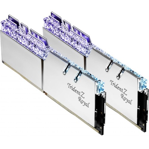 Модуль памяті для компютера DDR4 16GB (2x8GB) 3200 MHz Trident Z Royal RGB Silver G.Skill (F4-3200C16D-16GTRS)