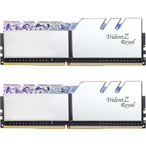 Модуль памяті для компютера DDR4 16GB (2x8GB) 3200 MHz Trident Z Royal RGB Silver G.Skill (F4-3200C16D-16GTRS)
