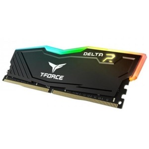 Модуль памяті для компютера DDR4 8GB 2666 MHz T-Force Delta Black RGB Team (TF3D48G2666HC15B01)