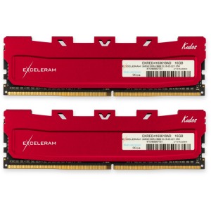 Модуль памяті для компютера DDR4 16GB (2x8GB) 3600 MHz Red Kudos eXceleram (EKRED4163618AD)