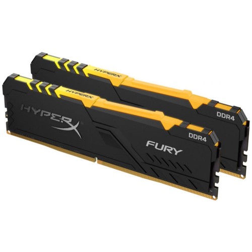 Модуль памяті для компютера DDR4 16GB (2x8GB) 3200 MHz HyperX FURY RGB Kingston Fury (ex.HyperX) (HX432C16FB3AK2/16)