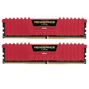 Модуль памяті для компютера DDR4 32GB (2x16GB) 3200 MHz Vengeance LPX Red Corsair (CMK32GX4M2B3200C16R)