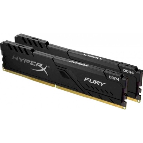 Модуль памяті для компютера DDR4 16GB (2x8GB) 3466 MHz HyperX FURY Black Kingston Fury (ex.HyperX) (HX434C16FB3K2/16)