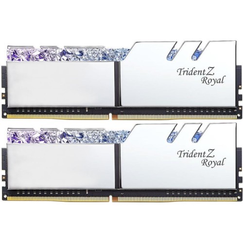 Модуль памяті для компютера DDR4 16GB (2x8GB) 3600 MHz Trident Z RGB Royal Silver G.Skill (F4-3600C18D-16GTRS)