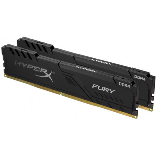 Модуль памяті для компютера DDR4 16GB (2x8GB) 2666 MHz HyperX Fury Black Kingston Fury (ex.HyperX) (HX426C16FB3K2/16)