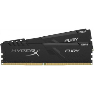 Модуль памяті для компютера DDR4 8GB (2x4GB) 2400 MHz HyperX Fury Black Kingston Fury (ex.HyperX) (HX424C15FB3K2/8)