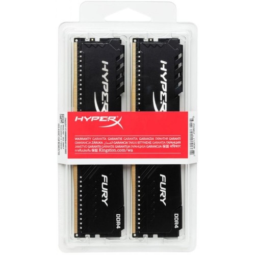 Модуль памяті для компютера DDR4 8GB (2x4GB) 2400 MHz HyperX Fury Black Kingston Fury (ex.HyperX) (HX424C15FB3K2/8)