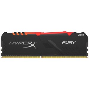 Модуль памяті для компютера DDR4 8GB 2666 MHz HyperX Fury Black RGB Kingston Fury (ex.HyperX) (HX426C16FB3A/8)