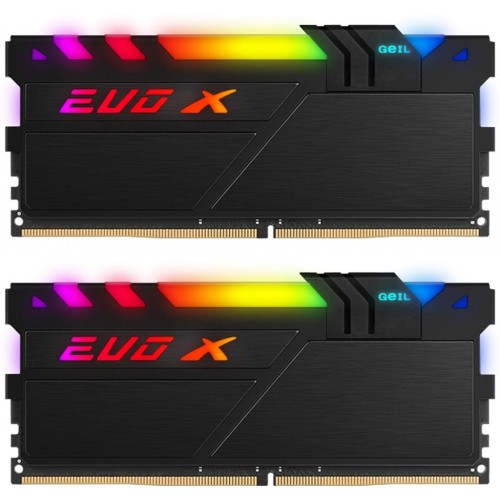 Модуль памяті для компютера DDR4 32GB (2x16GB) 3200 MHz Evo X Hybrid Independent Light Geil (GEXSB432GB3200C16ADC)