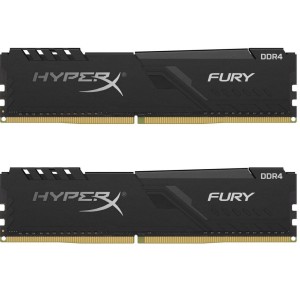 Модуль памяті для компютера DDR4 32GB (2x16GB) 2400 MHz HyperX FURY Black Kingston Fury (ex.HyperX) (HX424C15FB3K2/32)
