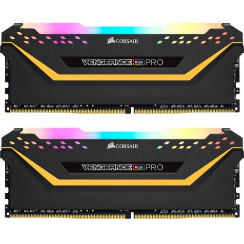 Модуль памяті для компютера DDR4 16GB (2x8GB) 3200 MHz Vengeance RGB Pro Black Corsair (CMW16GX4M2C3200C16-T)