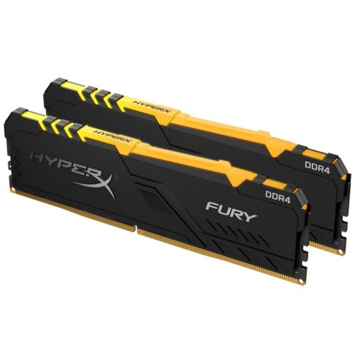 Модуль памяті для компютера DDR4 16GB (2x8GB) 3600 MHz HyperX Fury RGB Kingston Fury (ex.HyperX) (HX436C17FB3AK2/16)